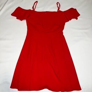 Forever 21 Red Off-Shoulder Mini Dress